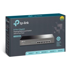 Unmanaged Omada Network Switch TL-SG1008MP - Reliable Performance & Hassle-Free Connectivity